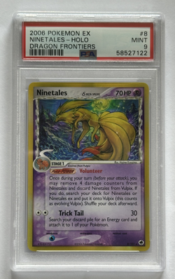 2006 Pokemon EX Dragon Frontiers - Ninetales Holo #8 PSA 9 MINT - Image 1