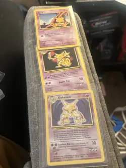 Pokemon TCG Base Set Abra, Kadabra, Alakazam Cards 1999 Vintage Lot - Image 1