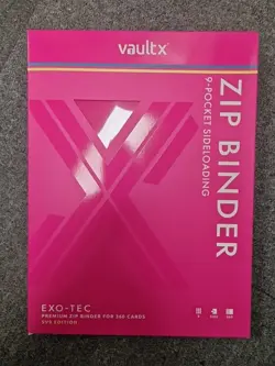 Vault X 9 Pocket Trading Card Zip Binder 360 Cards Premium Exo Tec Album Pink - Image 1