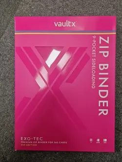 Vault X 9 Pocket Trading Card Zip Binder 360 Cards Premium Exo Tec Album Pink - Image 2