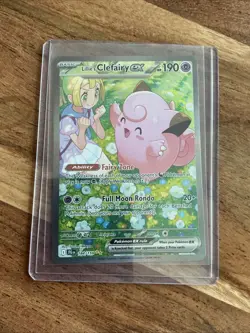 Pokemon TCG Lillie's Clefairy EX Journey Together Sir Card 184/159 NM Condition - Image 1