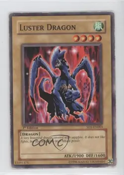 Luster Dragon 1st Ed. YuGiOh 's Roar Structure Deck #SD1-EN003 2005 READ - Image 1