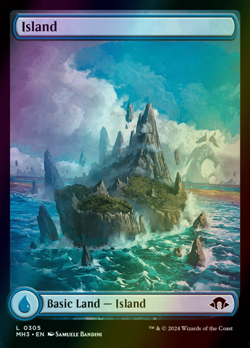 MTG Island (305) Full Art Foil ** Modern Horizons 3 ** English (NM) - Image 1