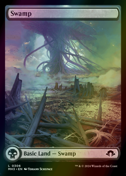 MTG Swamp (306) Full Art Foil ** Modern Horizons 3 ** English (NM) - Image 1