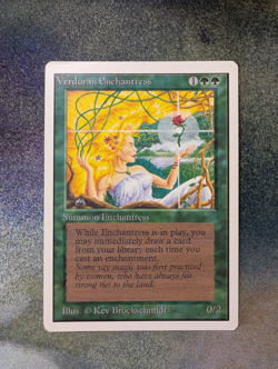 Magic The Gathering Verduran Enchantress Unlimited - Moderately Played - Image 1