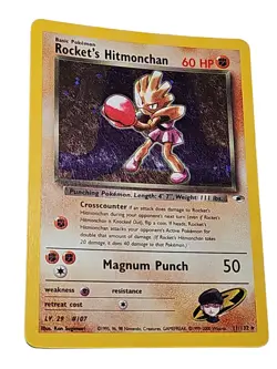 Pokemon 2000 Wizards Rockets Hitmonchan 11/132 Holo Card - Image 1