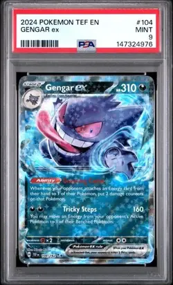 Pokemon Gengar ex Temporal Forces Double Rare #104 PSA 9 Mint - Image 1