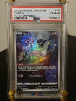 PSA 10 GEM MINT 2022 POKEMON JAPAN SWORD SHIELD FULL ART MEW VSTAR UNIVERSE #183 - Image 1