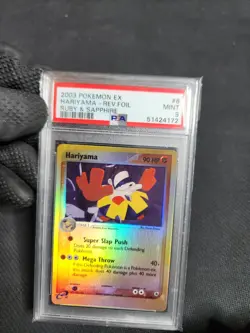 2003 Pokemon EX Ruby Sapphire Hariyama Reverse Holo Foil 8/109 Graded Card PSA 9 - Image 3