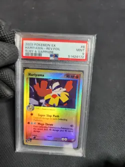 2003 Pokemon EX Ruby Sapphire Hariyama Reverse Holo Foil 8/109 Graded Card PSA 9 - Image 4