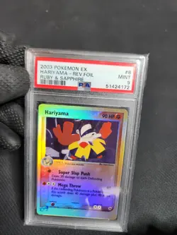 2003 Pokemon EX Ruby Sapphire Hariyama Reverse Holo Foil 8/109 Graded Card PSA 9 - Image 5
