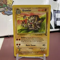 The Pokemon Company Graveler Fossil Uncommon 37/62 Stage 1 60 HP Regular English - Image 1