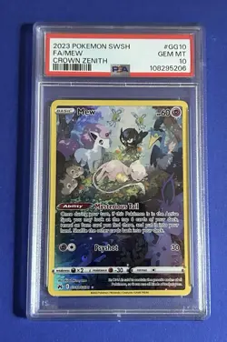 2023 Pokemon SWSH FA/Mew Crown Zenith #GG10 PSA 10 GEM MT - Image 1