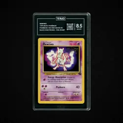 1999 POKEMON GAME MOVIE PROMO #3 MEWTWO TAG 8.5 NM MINT + - Image 1