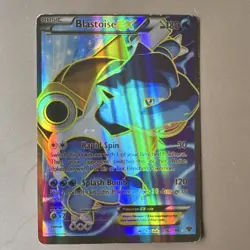 Pokemon Blastoise EX 142/146 XY Full Art Ultra Rare Holo Basic 180 HP - Image 1