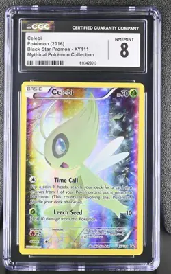 CGC 8 CELEBI XY111 BLACK STAR PROMO MYTHICAL COLLECTION POKEMON NM/ MINT - Image 1