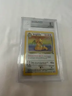 1999 POKEMON Fossil Dragonite Holo R 4/62 BGS 8 NM-MT - Image 1