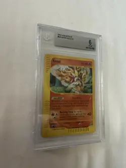 2003 Pokemon Aquapolis Entei Holo #H8 BGS 6 EX-MT - Image 1