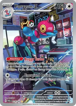 Pokemon TCG Porygon-Z 214/182 Paradox Rift Illustration - Image 1