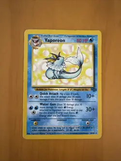 Pokemon Flareon Jungle 3/64 Holo Unlimited Rare AND Vaporeon 28/64 (Non-Holo) - Image 3
