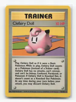 Pokemon TCG - Clefairy Doll 70/102 Lightly Played Rare Base Set Unlimited - Image 1