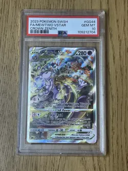 PSA 10 Mewtwo VSTAR GG44/GG70 Crown Zenith GEM MINT Pokemon TCG - Image 1