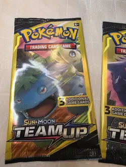 🔥🔥 HEAVY Pokemon Team Up Booster Packs (3x) – SUN & MOON 💎 GUARANTEED HEAVIES - Image 2