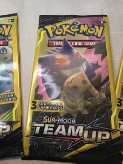 🔥🔥 HEAVY Pokemon Team Up Booster Packs (3x) – SUN & MOON 💎 GUARANTEED HEAVIES - Image 3
