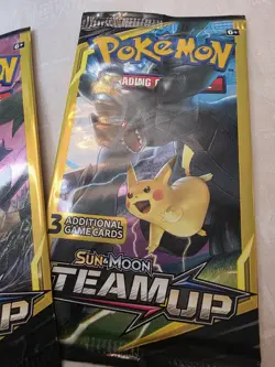 🔥🔥 HEAVY Pokemon Team Up Booster Packs (3x) – SUN & MOON 💎 GUARANTEED HEAVIES - Image 4