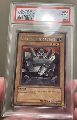 Yu-Gi-Oh! LOB-068 Giant Soldier of Stone Rare PSA 10 1st Edition Graded GEM MINT - Image 2