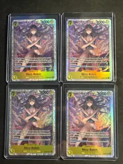 One Piece TCG EB03-055 SR Nico Robin Playset X4 English NM - Image 1
