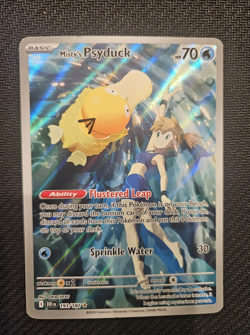 Pokemon Misty's Psyduck Full Art Holo Illustration Rare Card 193/182 Sv10 - Image 1