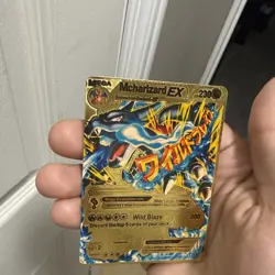 Pokemon TCG M Charizard EX Holo Ultra Rare Gold Card - Image 1