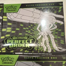 Pokemon Elite Trainer Box Mega Evolution Perfect Order Trading Card Game TCG 6+ - Image 1