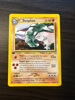 Donphan Neo Genesis 21/111 1st Edition Rare Vintage Pokemon TCG Card - Image 1