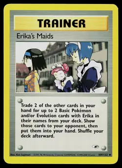 Pokemon Card - Erika's Maids Gym Heroes 109/132 Uncommon - Image 1