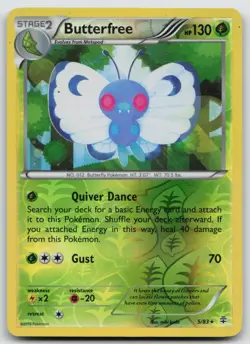 Butterfree 5/83 Pokemon Card XY Generations Rare Reverse Holo Foil - Image 1