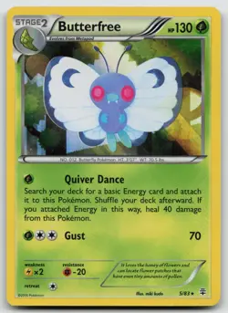 Pokemon Card Butterfree Holo Rare Generations 5/83 - Image 1