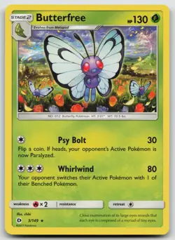 Butterfree 3/149 SM Base Set Masakazu Fukuda Art Pokemon TCG Card - Image 1