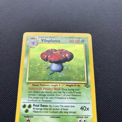 Pokemon TCG Vileplume Jungle Card 15/64 Unlimited Rare, Played - Image 3