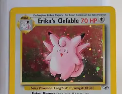 Pokemon Collectible Cards, Erika's Clefable, Holo, 3/132, Gym Hero's, 2000 - Image 3