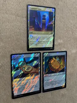 MTG - Sol Ring, Arcane Signet, Command Tower SURGE FOIL - NM - Commander Staples - Image 1