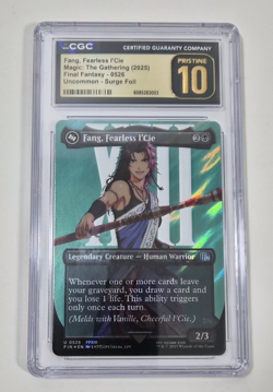 CGC 10 PRISTINE 2025 MTG FINAL FANTASY SURGE FOIL FANG, FEARLESS L'CIE - Image 1
