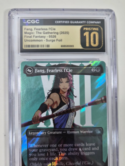 CGC 10 PRISTINE 2025 MTG FINAL FANTASY SURGE FOIL FANG, FEARLESS L'CIE - Image 2