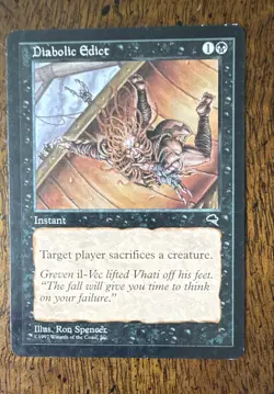 Diabolic Edict Tempest Regular MTG M/HP Magic The Gathering - Image 1