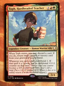 MTG Toph, Hardheaded Teacher Avatar: The Last Airbender Rare Near-Mint!! - Image 1