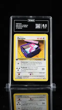 TAG 8.5 PSA BGS 2000 1st Edition Pokemon Game Card Team Rocket Porygon Vintage - Image 1