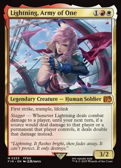 Lightning, Army of One - Final Fantasy [FIN] Regular - Magic the Gathering MtG - Image 1