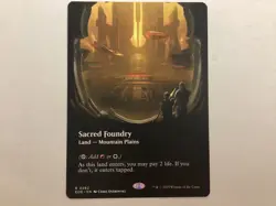 MTG Edge Of Eternities SACRED FOUNDRY Borderless NM (0082BIN) Graded Power - Image 1