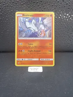 Carte Pokemon RESHIRAM 14/73 HOLO Reverse Soleil et Lune 3,5 SL3.5 FR - Image 1